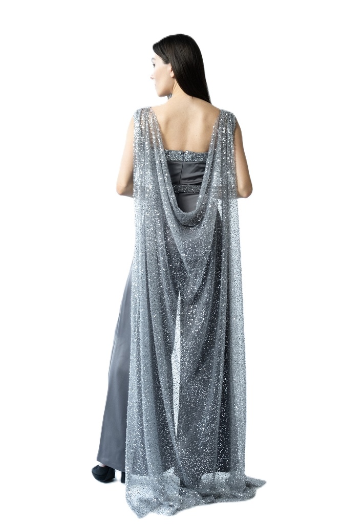 Embellished Tulle Jumpsuit with Sequins and Beads (copy) (copy)