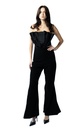 Ruffled jumpsuit adorned with a corset