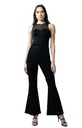 Ruffled jumpsuit adorned with a corset