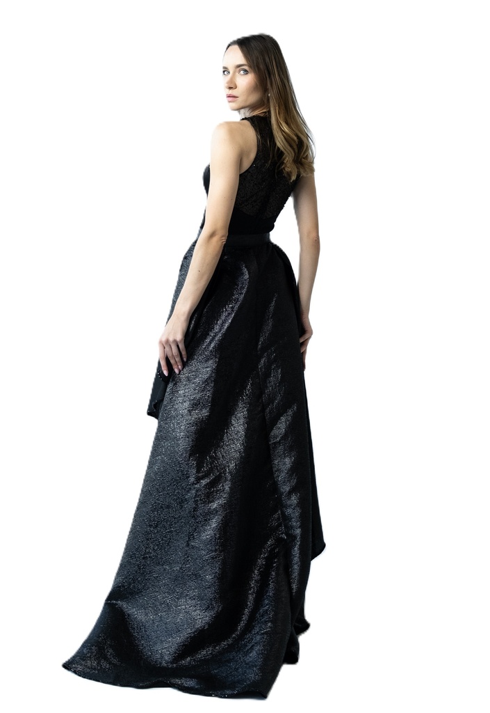 Ruffled jumpsuit adorned with a corset (copy) (copy) (copy)