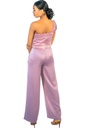 Fitted Pleated Corset Wide-Leg Jumpsuit