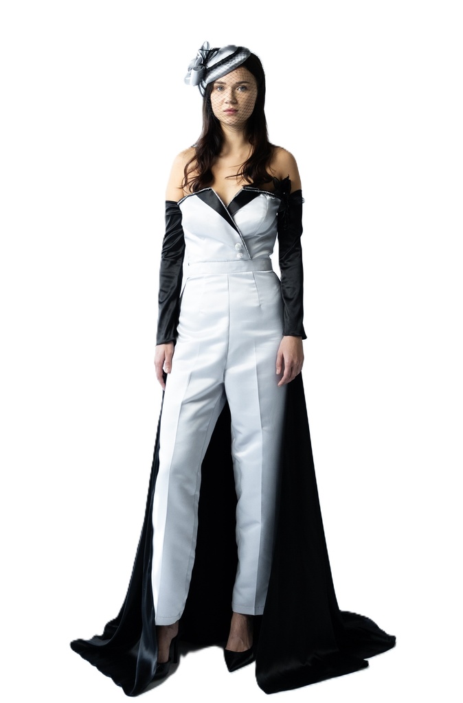 Tuxedo Glam Jumpsuit Size S