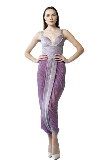 Lilac Elegance Dhoti Jumpsuit